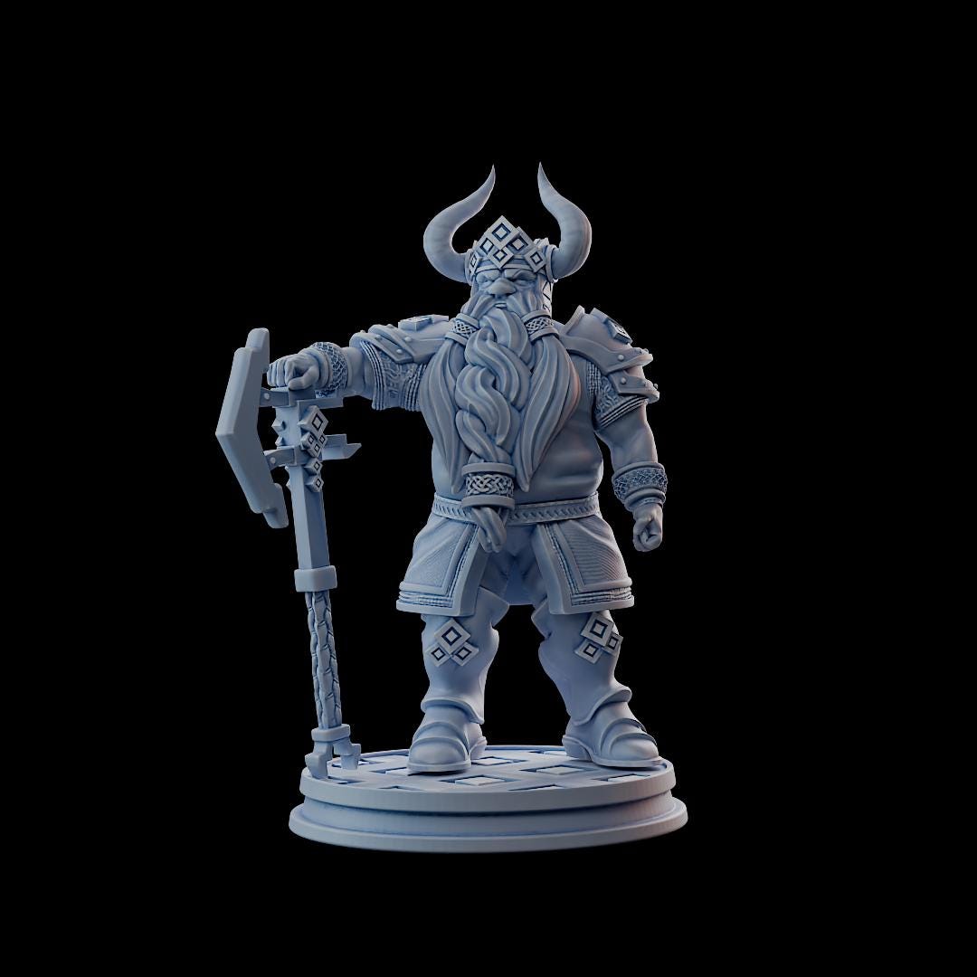 Clash of Kings Dwarf 9 – 32mm Resin Miniature | D&D 3D Printed Figure Fantasy