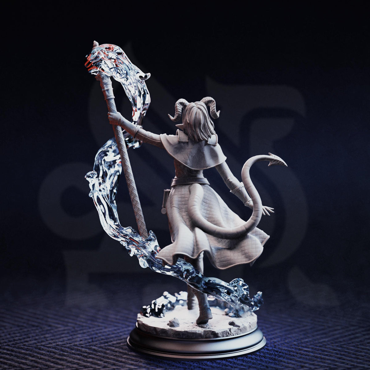 Tiefling Priestess - Aria the Faithful 32mm Resin Miniature D&D 3D Print DND Angel Demon