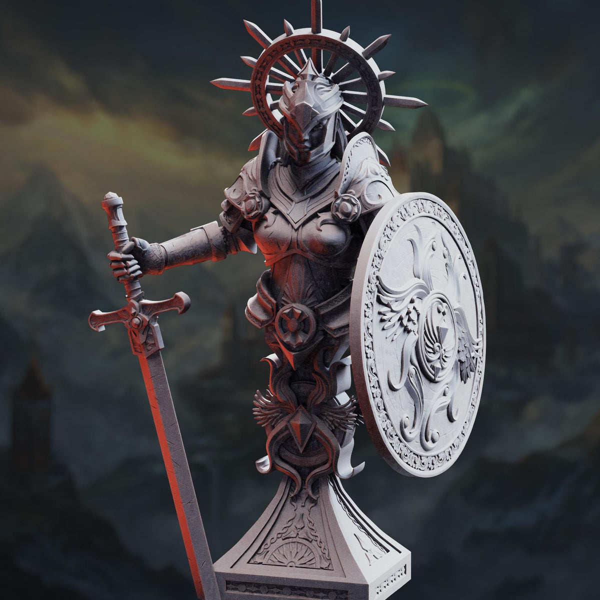 BUST Angel of Judgement - Soleria 32mm Resin Miniature D&D 3D Print DND Angel Demon