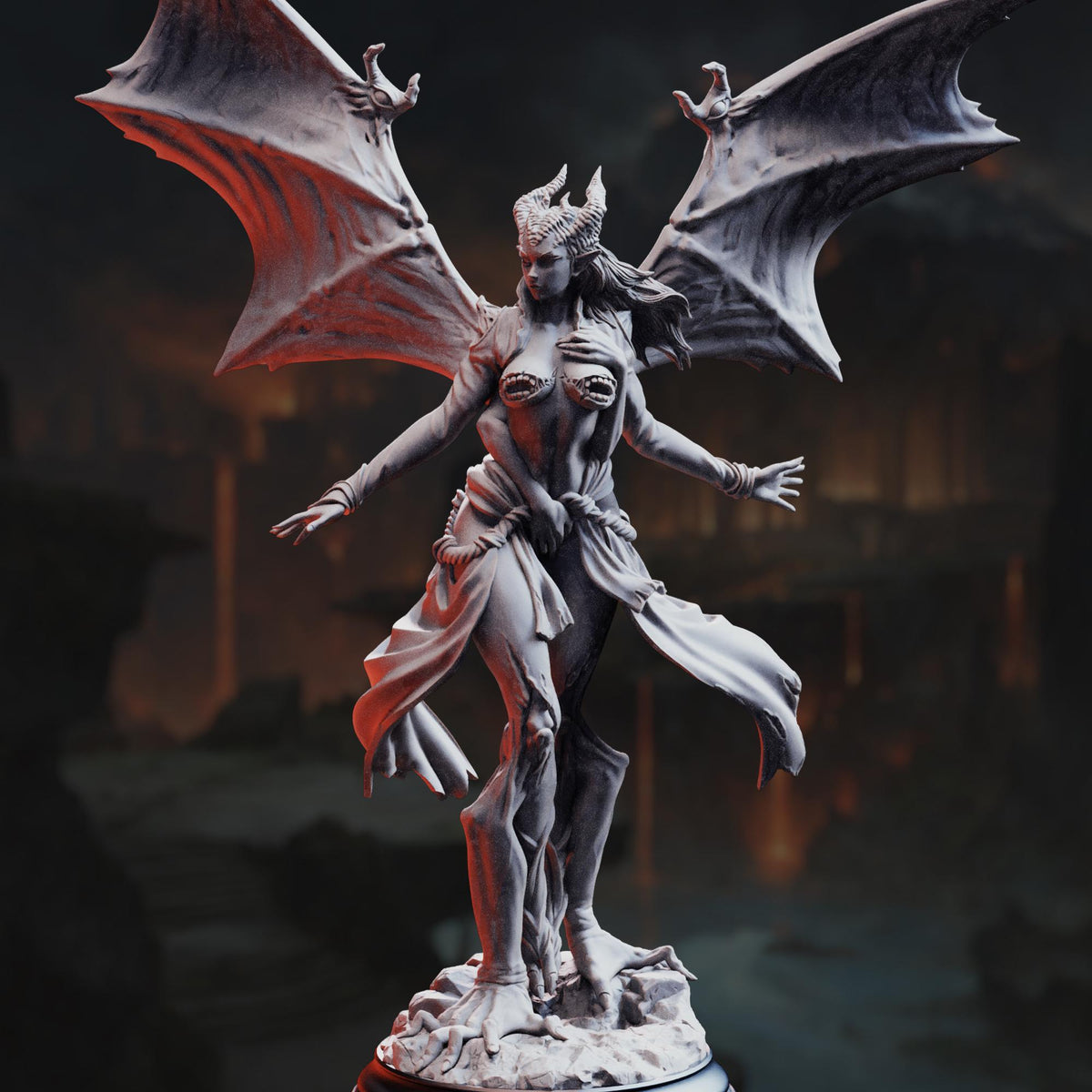 Arch Devil of Lust - Luxuria of the Second 32mm Resin Miniature D&D 3D Print DND Angel Demon