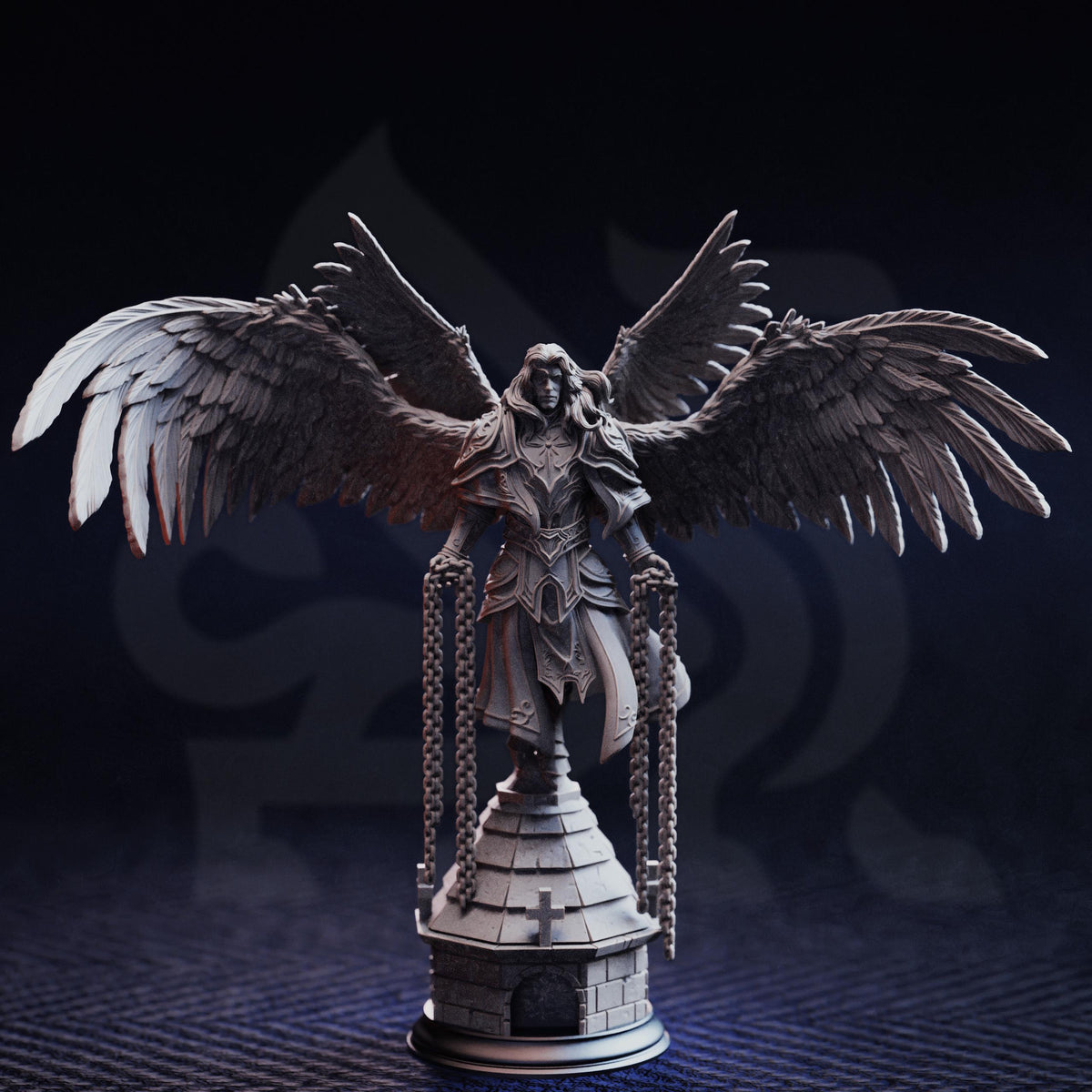 Warden of Heaven - Varathos 32mm Resin Miniature D&D 3D Print DND Angel Demon
