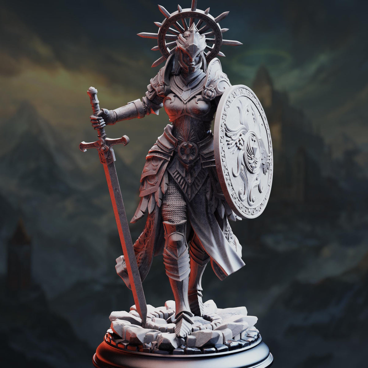 Angel of Judgement - Soleria (Without Wings) 32mm Resin Miniature D&D 3D Print DND Angel Demon