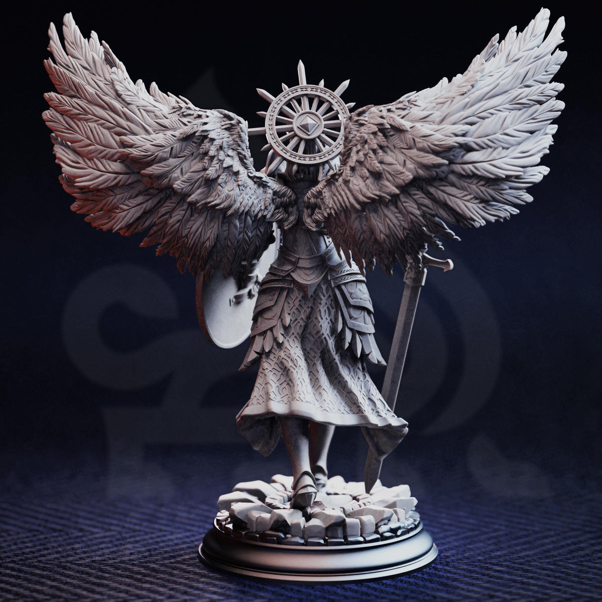 Angel of Judgement - Soleria (With Wings) 32mm Resin Miniature D&D 3D Print DND Angel Demon