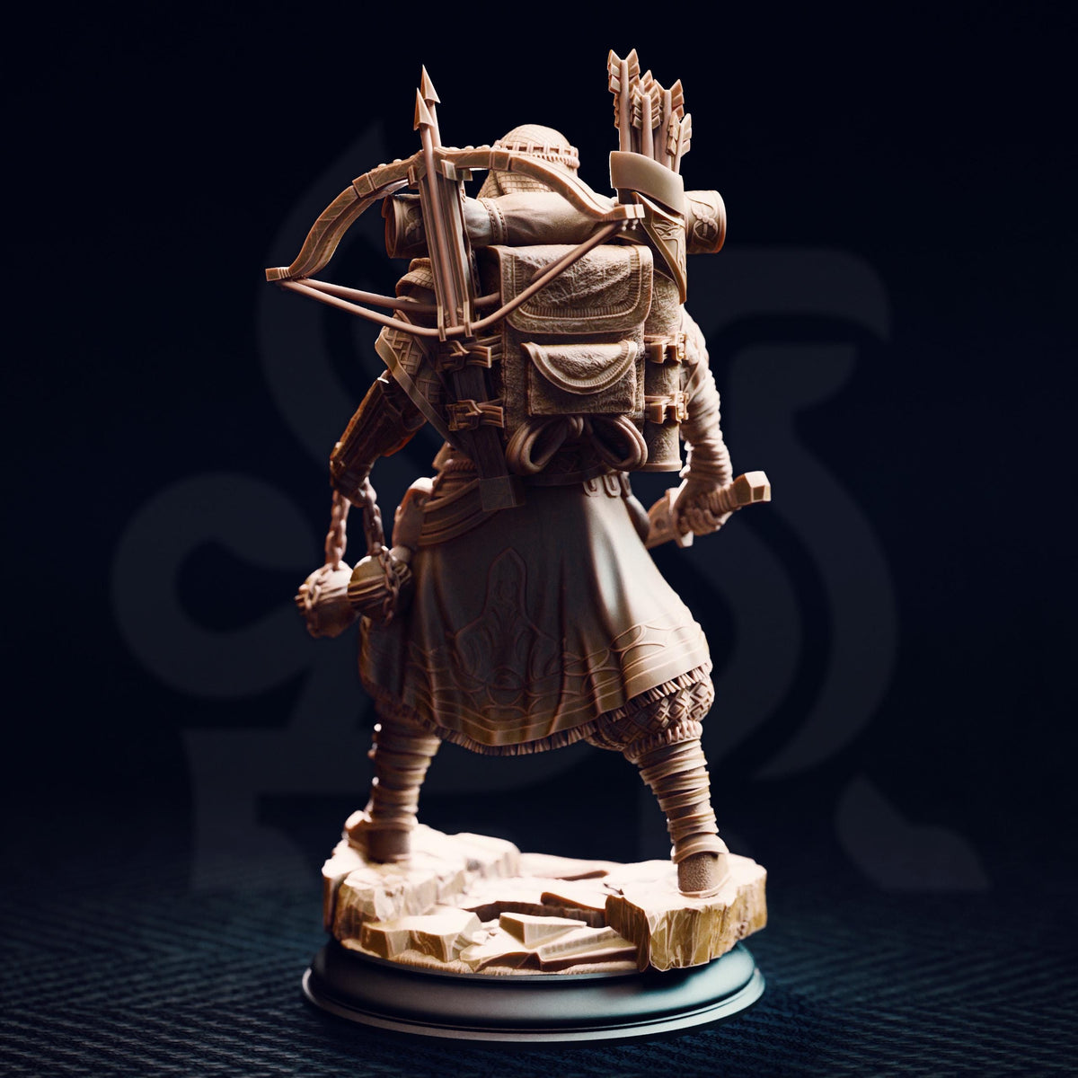 Warforged Wanderer - Anatolius of the Far Sand 32mm Resin Miniature D&D 3D Print DND Desert