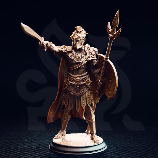 Sun Elf Gladiator - Vilryn Kaedrys 32mm Resin Miniature D&D 3D Print DND Desert