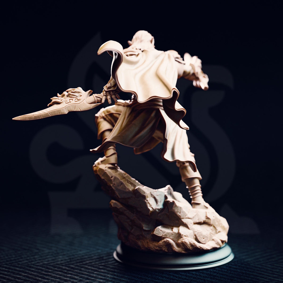 Sun Elf Elite Warrior - Reyvith the Valiant 32mm Resin Miniature D&D 3D Print DND Desert