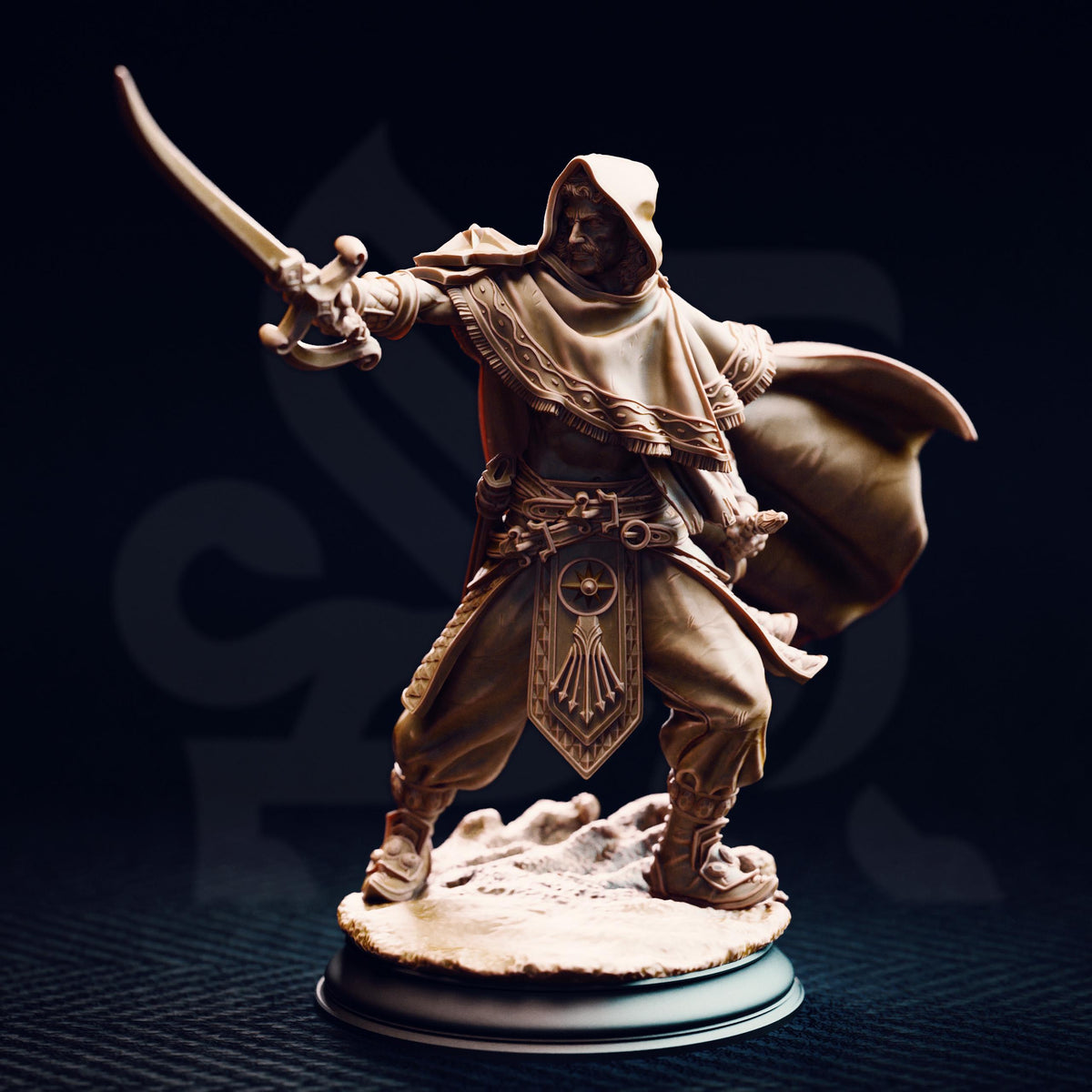 Desert Mercenary - Elwahid 32mm Resin Miniature D&D 3D Print DND Desert