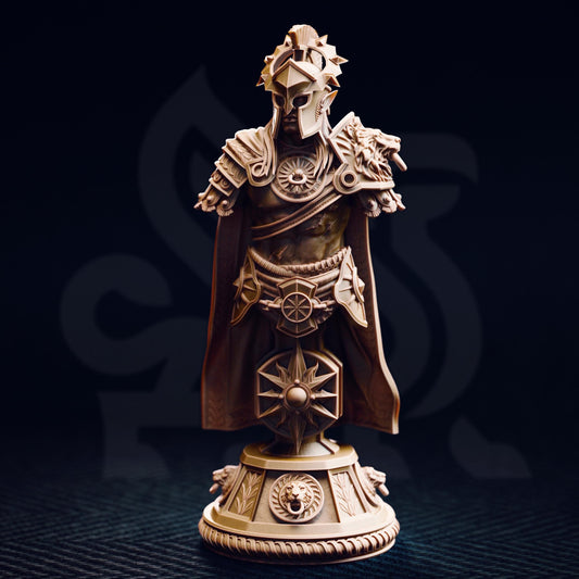 BUST Sun Elf Gladiator - Vilryn Kaedrys 32mm Resin Miniature D&D 3D Print DND Desert
