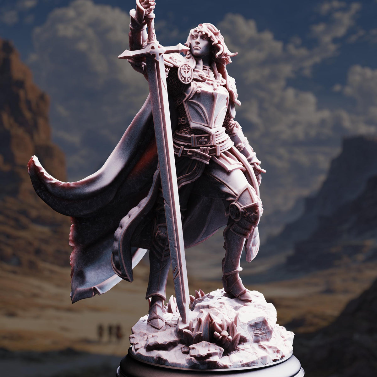 Maiden of Justice - Joan of Arc 32mm Resin Miniature D&D 3D Print DND Knight