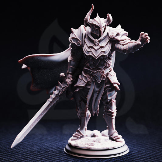 Forsaken Death Knight - Vilnais the Ashen 32mm Resin Miniature D&D 3D Print DND Knight
