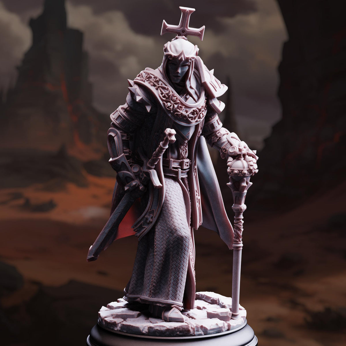 Arch Paladin - Tyrius III 32mm Resin Miniature D&D 3D Print DND Knight