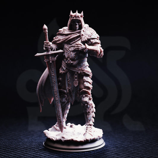 Skeleton King - Ridan the Everlasting 32mm Resin Miniature D&D 3D Print DND Knight