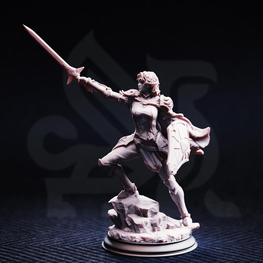 Paladin of the Sun - Hitalia 32mm Resin Miniature D&D 3D Print DND Knight