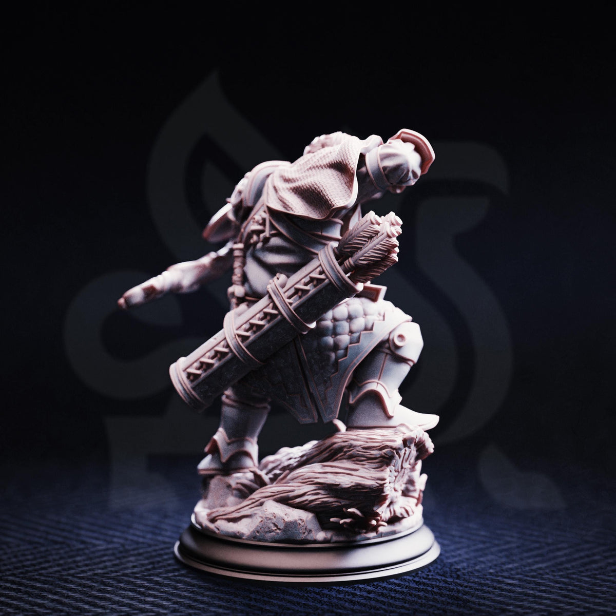 Dwarven Ranger - Achtum of the Meadow 32mm Resin Miniature D&D 3D Print DND Knight
