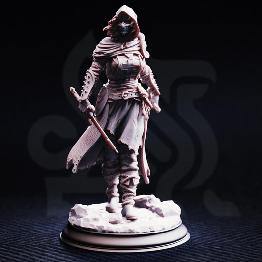Blade of Justice - Delyna ro Unviel 32mm Resin Miniature D&D 3D Print DND Knight