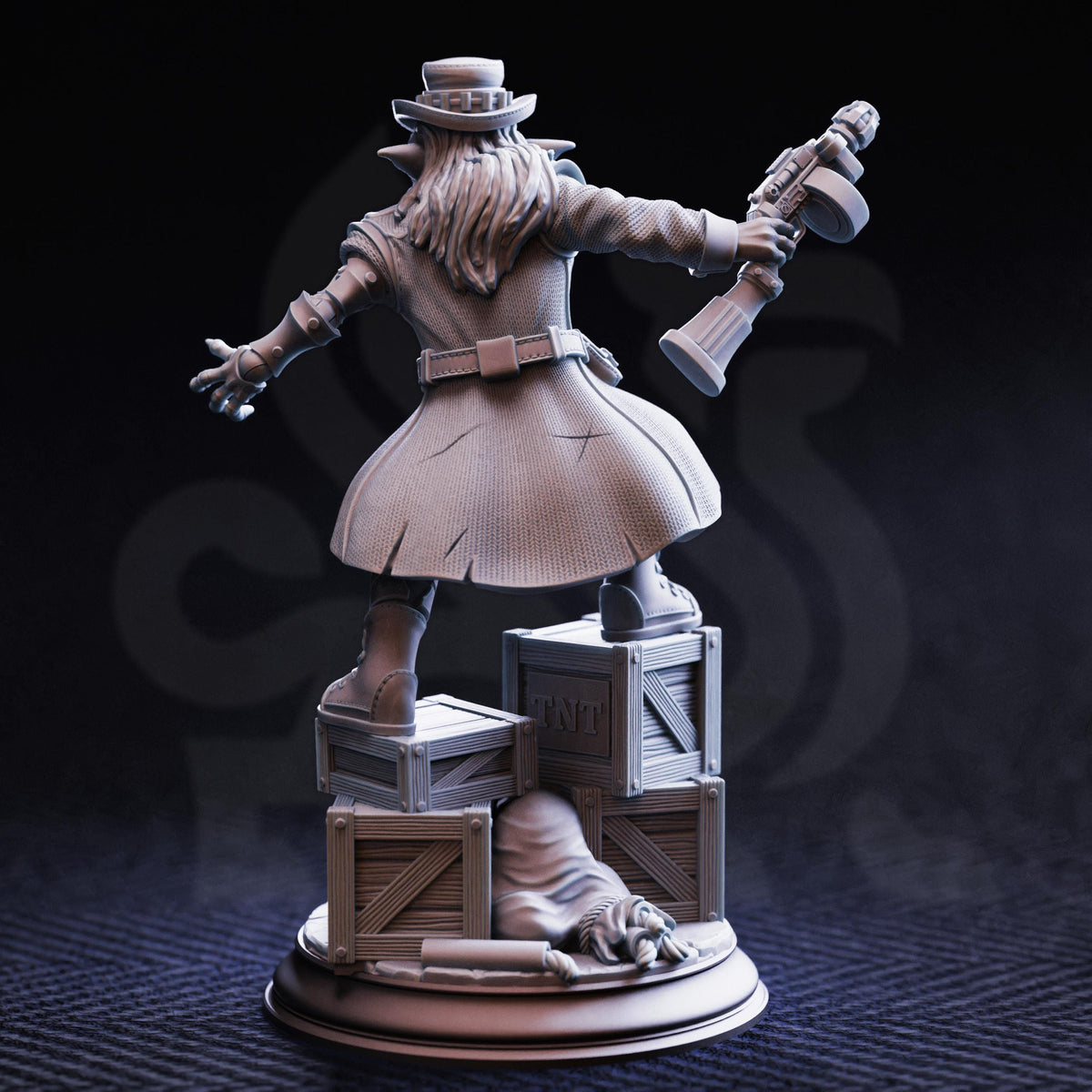 Manic Goblin Gangster - Brains 32mm Resin Miniature D&D 3D Print DND Victorian