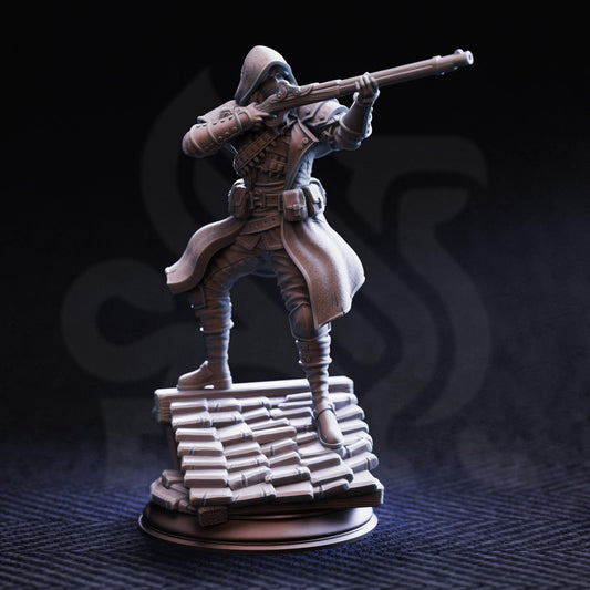 Sharpshooter Rogue - Richard "Sharpey" Pointer 32mm Resin Miniature D&D 3D Print DND Victorian