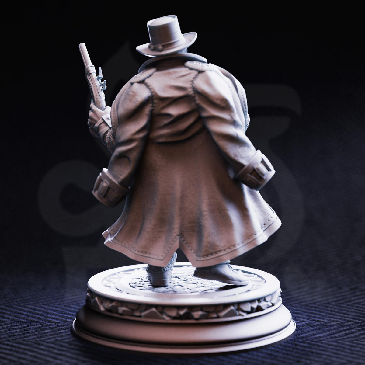 Dwarven Gunslinger - Torgrik Tall Hat 32mm Resin Miniature D&D 3D Print DND Victorian