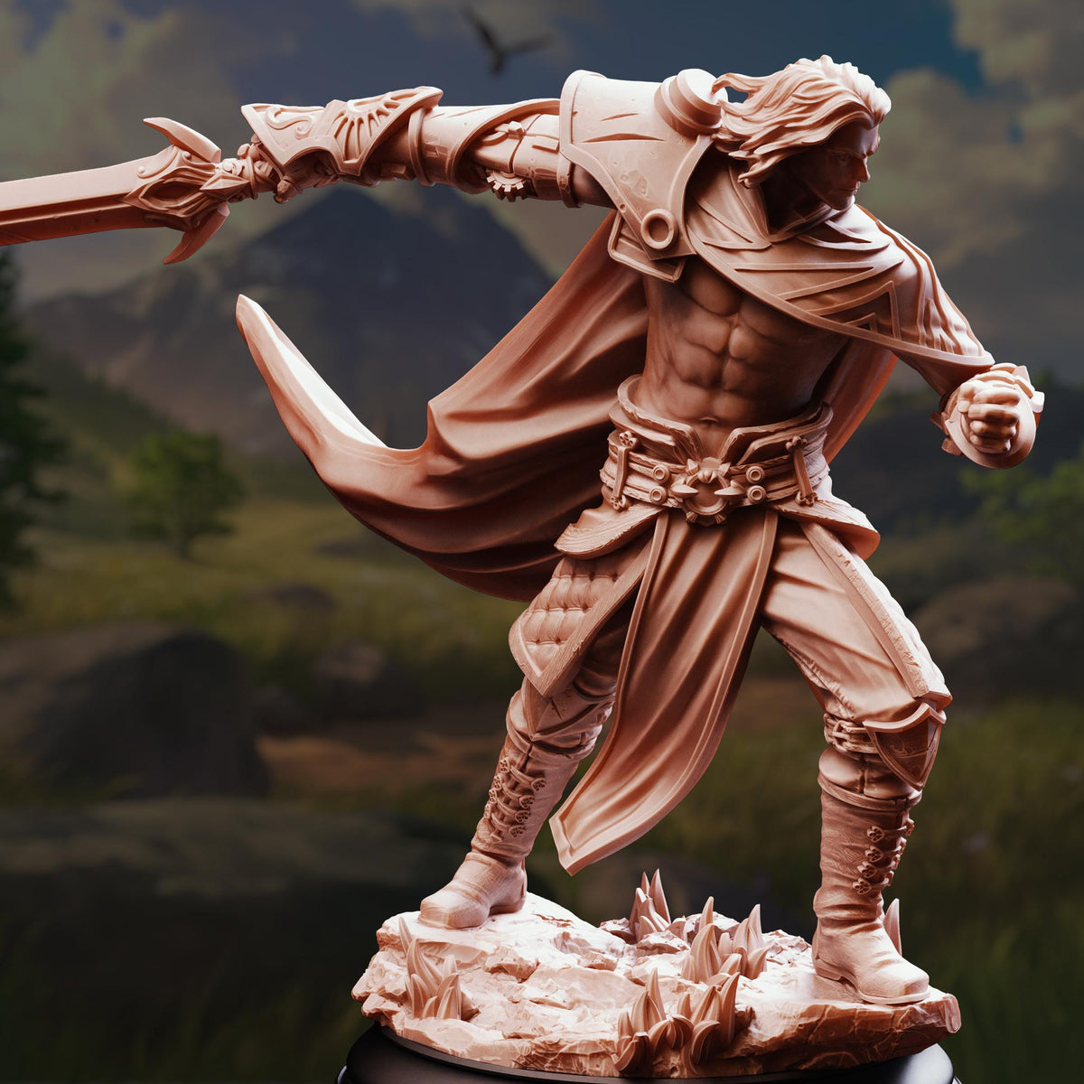 Spellsword Artificer - Illirian of the Lost Fleet 32mm Resin Miniature D&D 3D Print DND