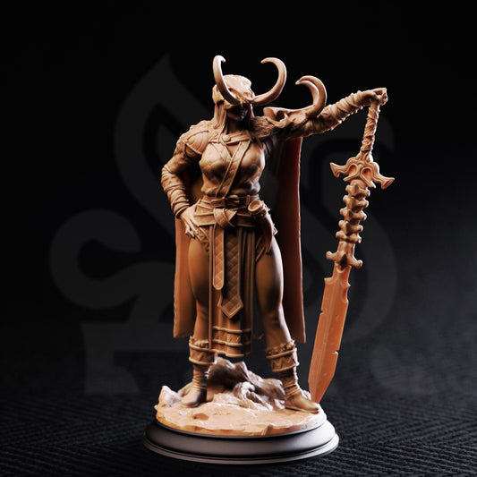 Goddess of Vengeance - Skadi 32mm Resin Miniature D&D 3D Print DND Viking