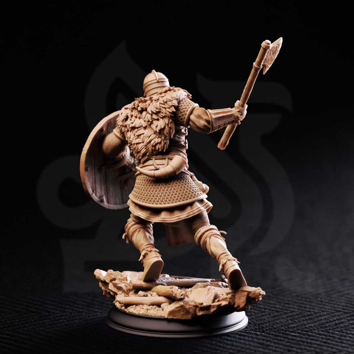 Nordic Warrior - Nils Olav 32mm Resin Miniature D&D 3D Print DND Viking