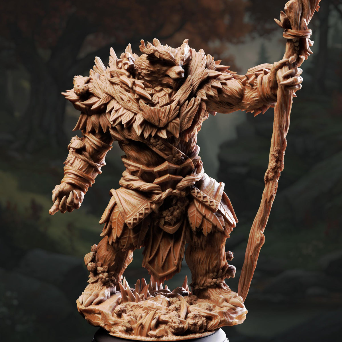 Werebear Druid - Hvitabjörn 32mm Resin Miniature D&D 3D Print DND Viking