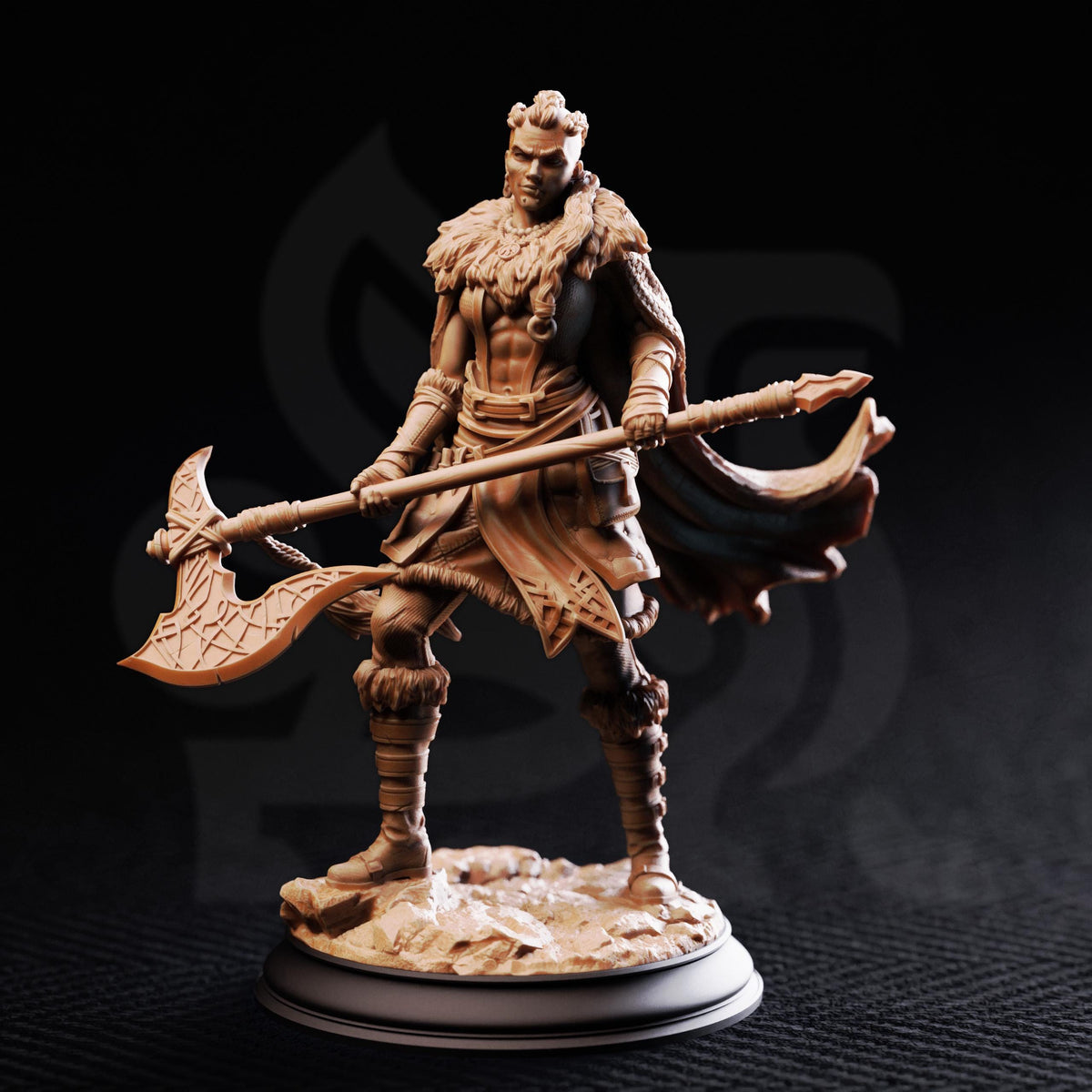 Outlander Berserker - Gunnhildr 32mm Resin Miniature D&D 3D Print DND Viking