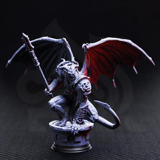 Bell Tower Gargoyle 32mm Resin Miniature D&D 3D Print DND Vampire
