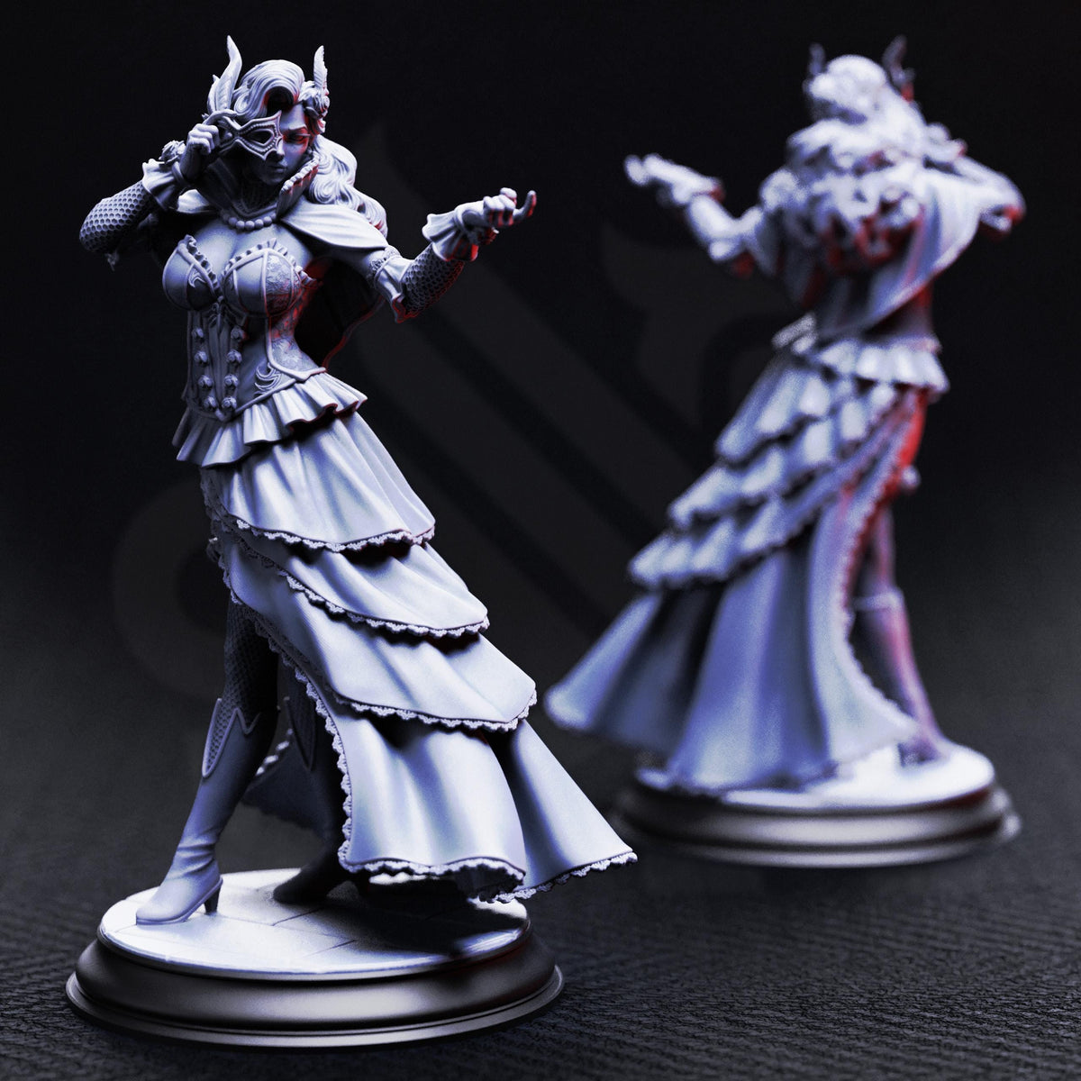 Vampire Courtesan - Carmine Duvall 32mm Resin Miniature D&D 3D Print DND Vampire