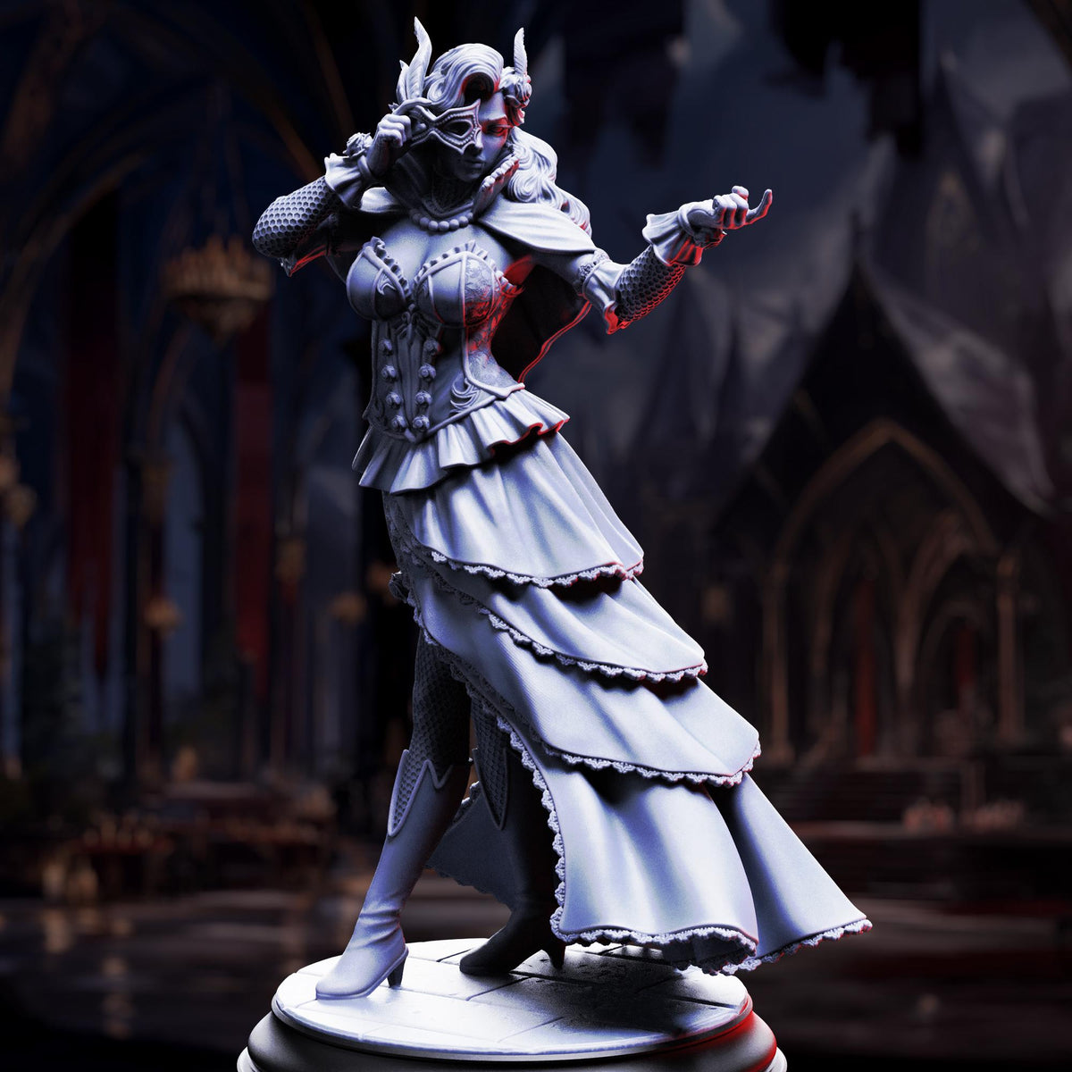 Vampire Courtesan - Carmine Duvall 32mm Resin Miniature D&D 3D Print DND Vampire