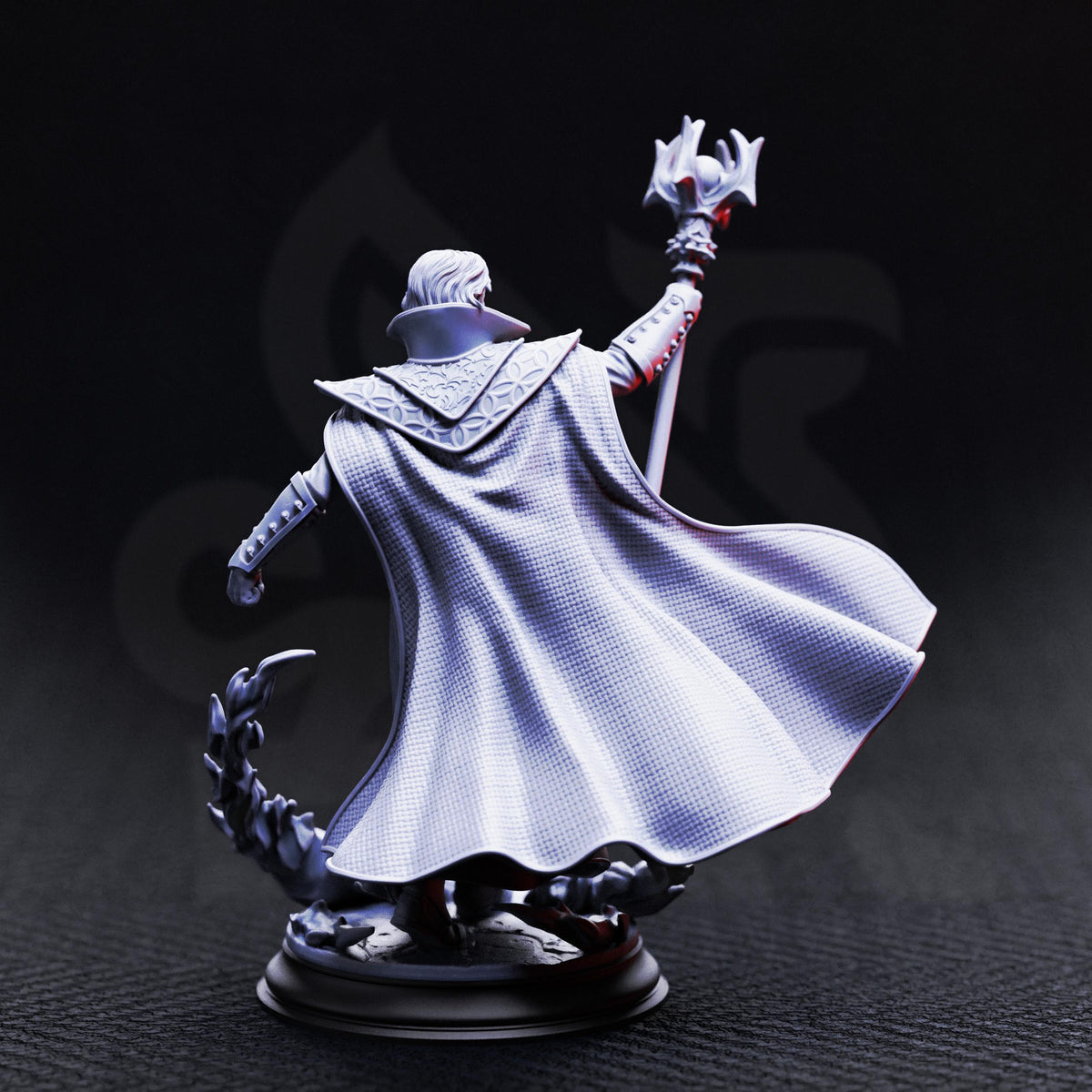Vampire Blood Mage - Renard the Black Hearted 32mm Resin Miniature D&D 3D Print DND Vampire
