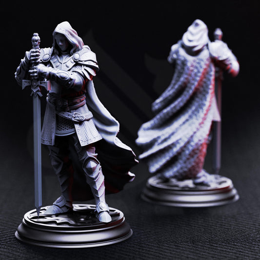 Faceless Knight - Visage 32mm Resin Miniature D&D 3D Print DND Vampire