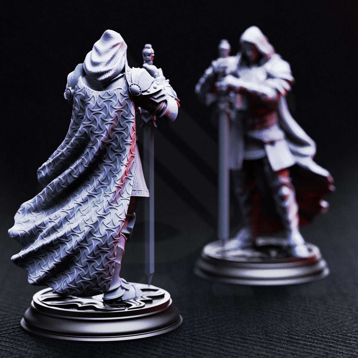 Faceless Knight - Visage 32mm Resin Miniature D&D 3D Print DND Vampire