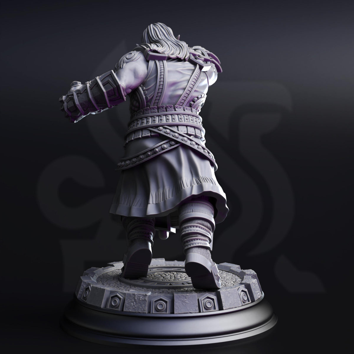 Dark Dwarf Pugilist - Gruthdin 32mm Resin Miniature D&D 3D Print DND Moon