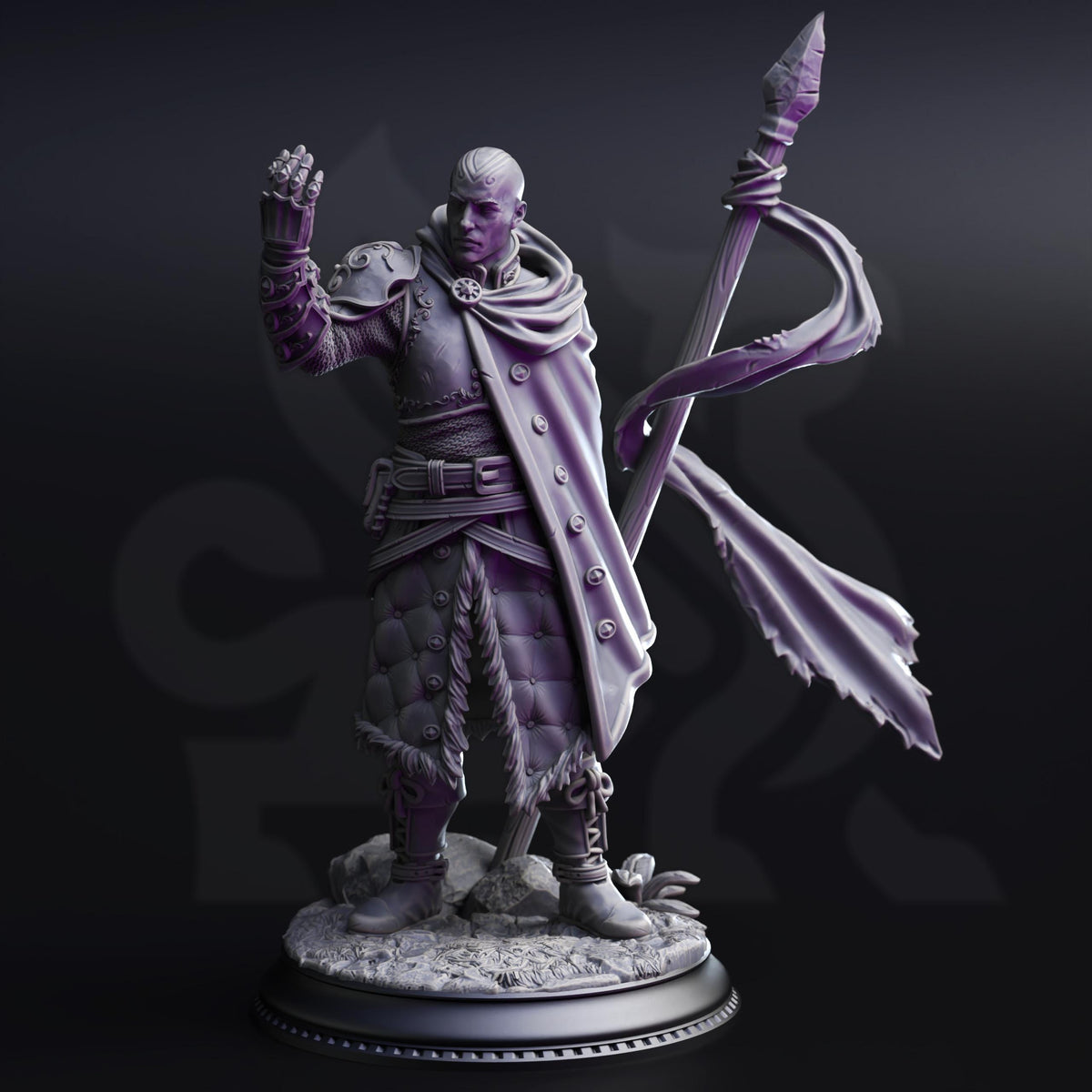 Psionic Knight - Kaiar the Omniscient 32mm Resin Miniature D&D 3D Print DND Moon