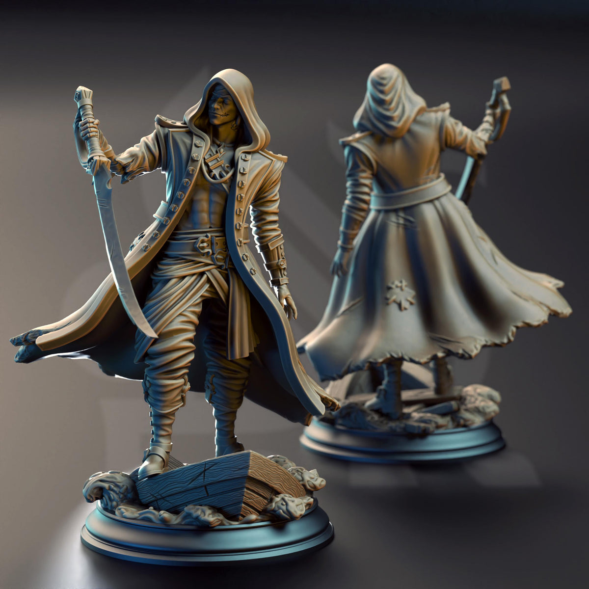 Pirate Revenant - William Jones of the Damned Galleon 32mm Resin Miniature D&D 3D Print DND