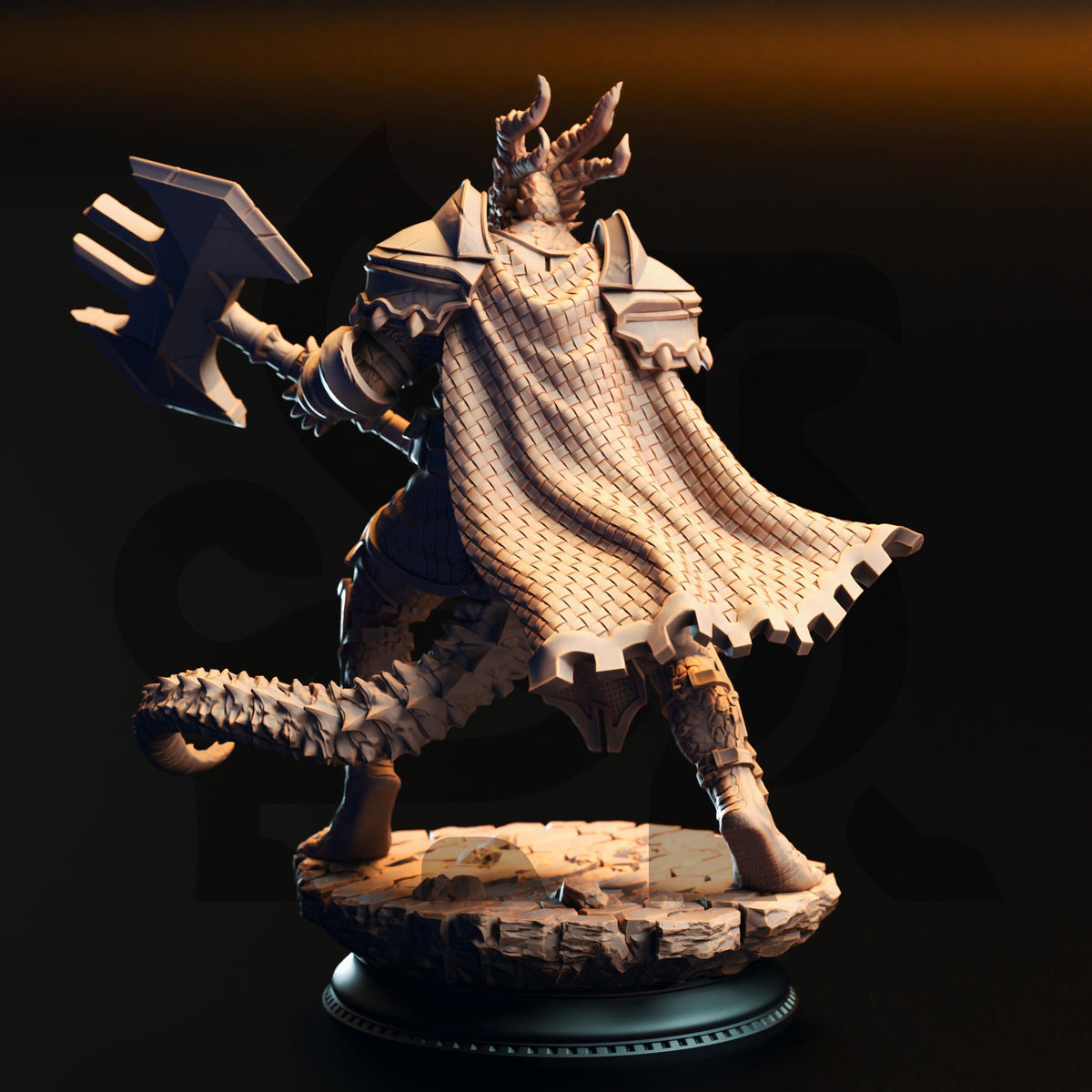 Squad of Silver Dragonborn Knights - Azmordion's Chosen 32mm Resin Miniature D&D 3D Print DND Dragonfolk