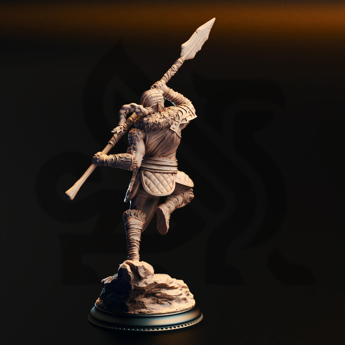 Dragonsoul Barbarian - Illyria Spineshatter 32mm Resin Miniature D&D 3D Print DND Dragonfolk