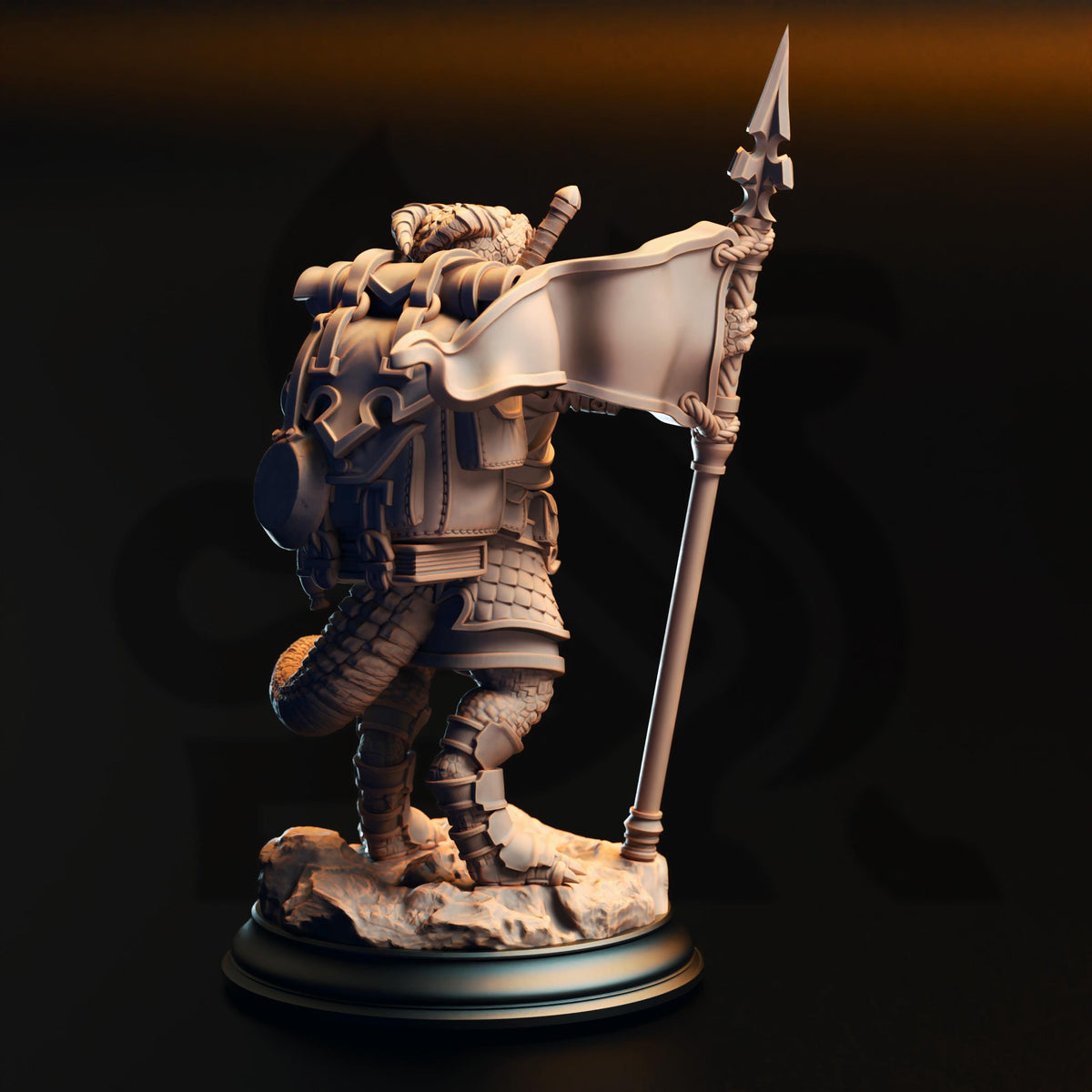Silver Kobold Squire - Archemen the Stouthearted 32mm Resin Miniature D&D 3D Print DND Dragonfolk
