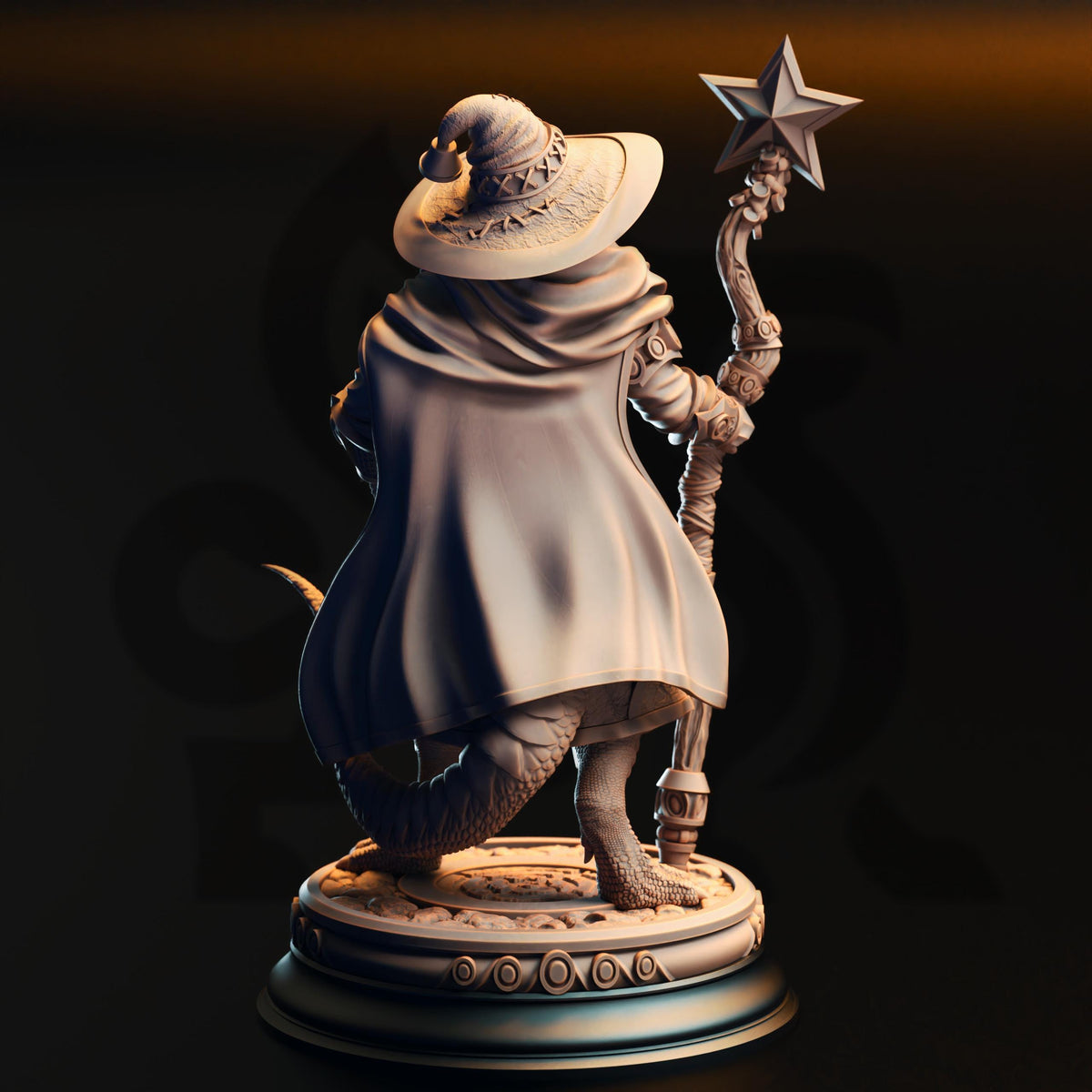 Silver Dragonborn Sorcerer - Ozmandi Starborn 32mm Resin Miniature D&D 3D Print DND Dragonfolk