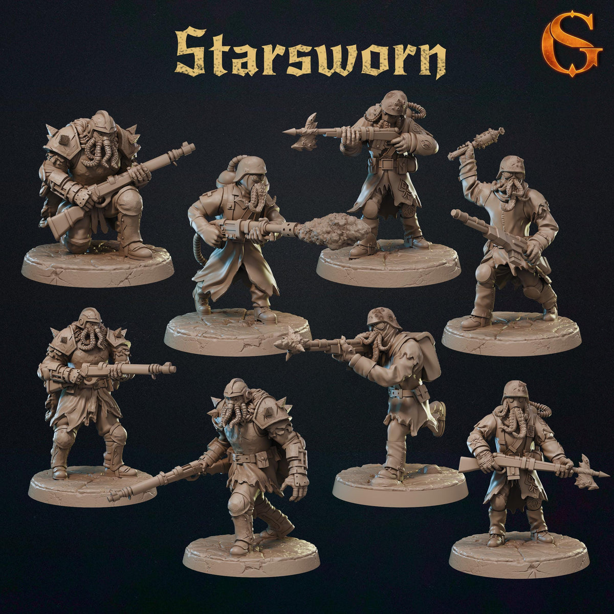 Starspawn Soldiers – Grimdark Corps Crusade Skirmish Tabletop Miniature Games