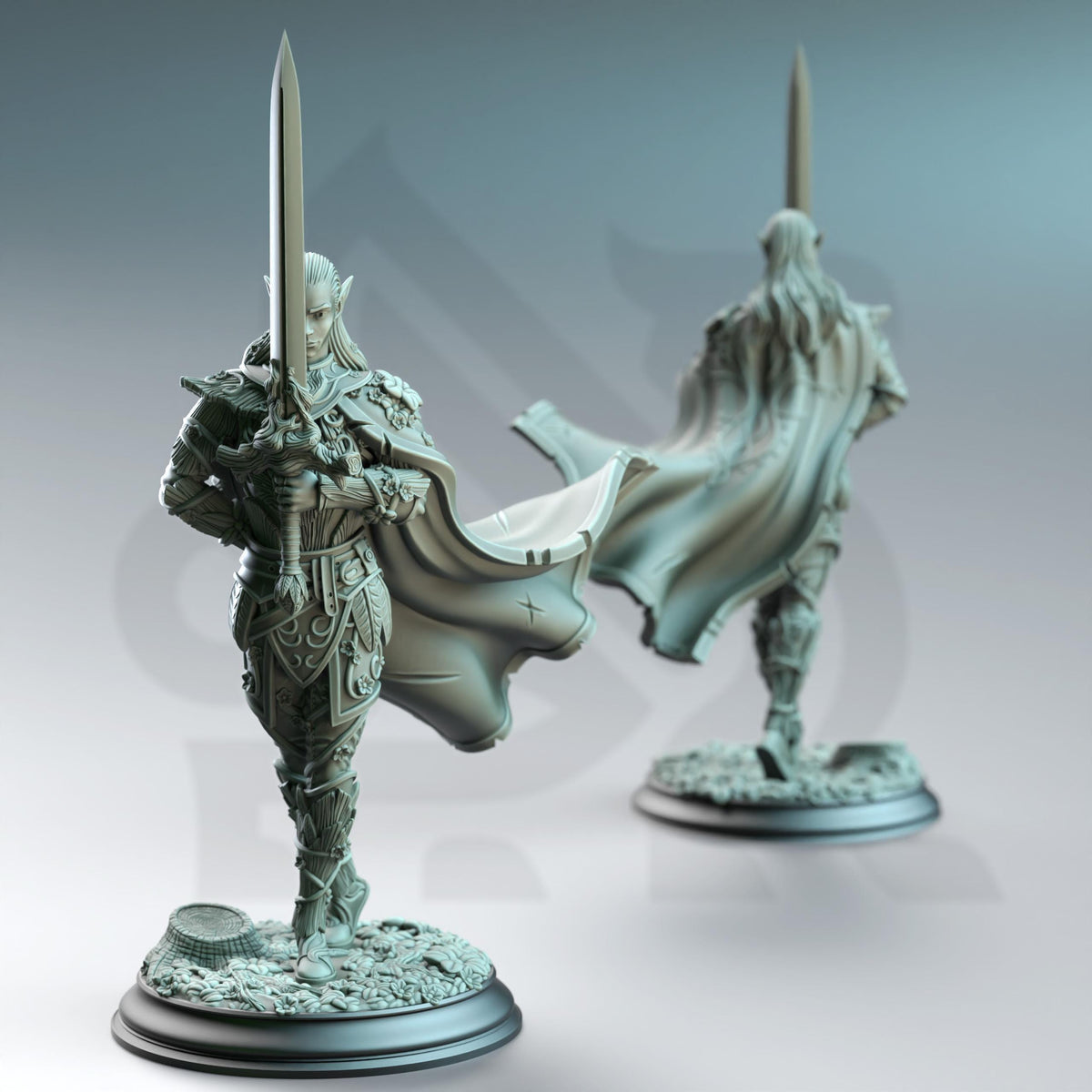 Fey Elf Duelist - Alysion of the Spotless Wood 32mm Resin Miniature D&D 3D Print DND Forest