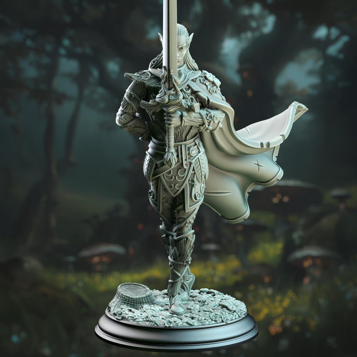 Fey Elf Duelist - Alysion of the Spotless Wood 32mm Resin Miniature D&D 3D Print DND Forest