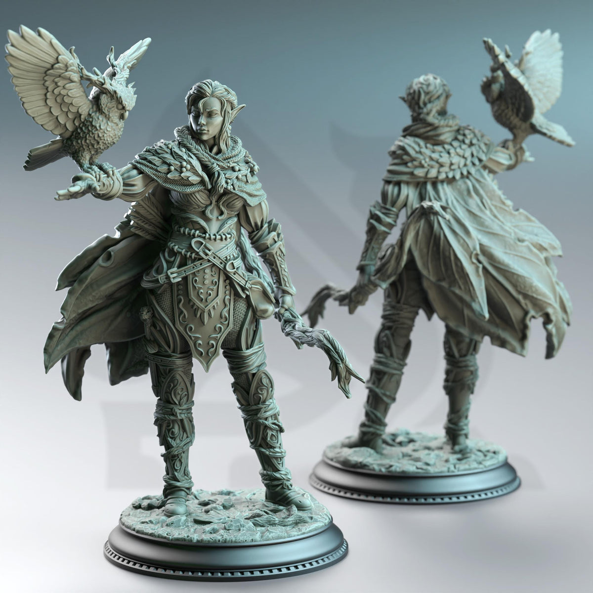 Elf Feywalker Ranger - Jesmira the Jaded 32mm Resin Miniature D&D 3D Print DND Forest