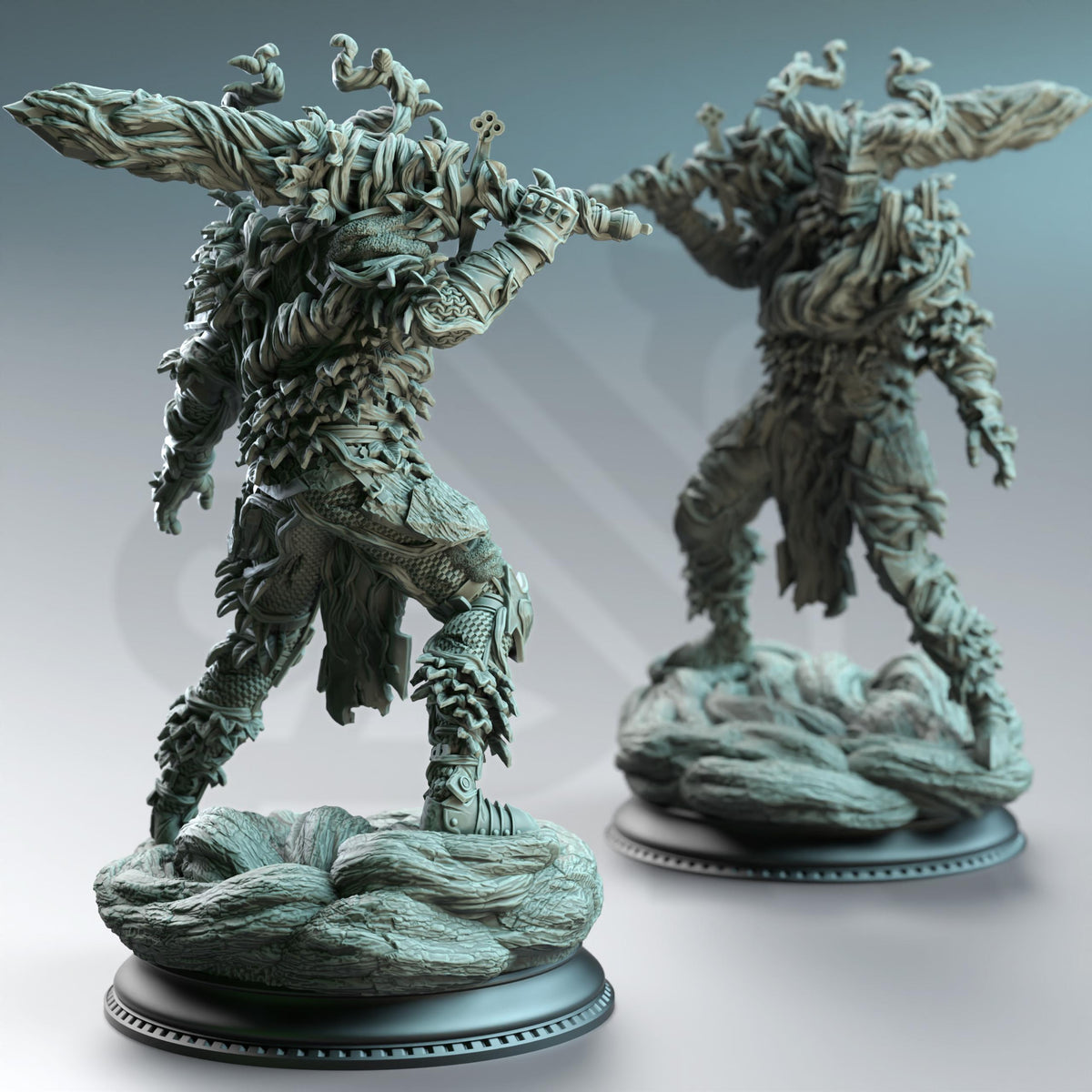 Fey Animated Armor - Forgotten Knights 32mm Resin Miniature D&D 3D Print DND Forest