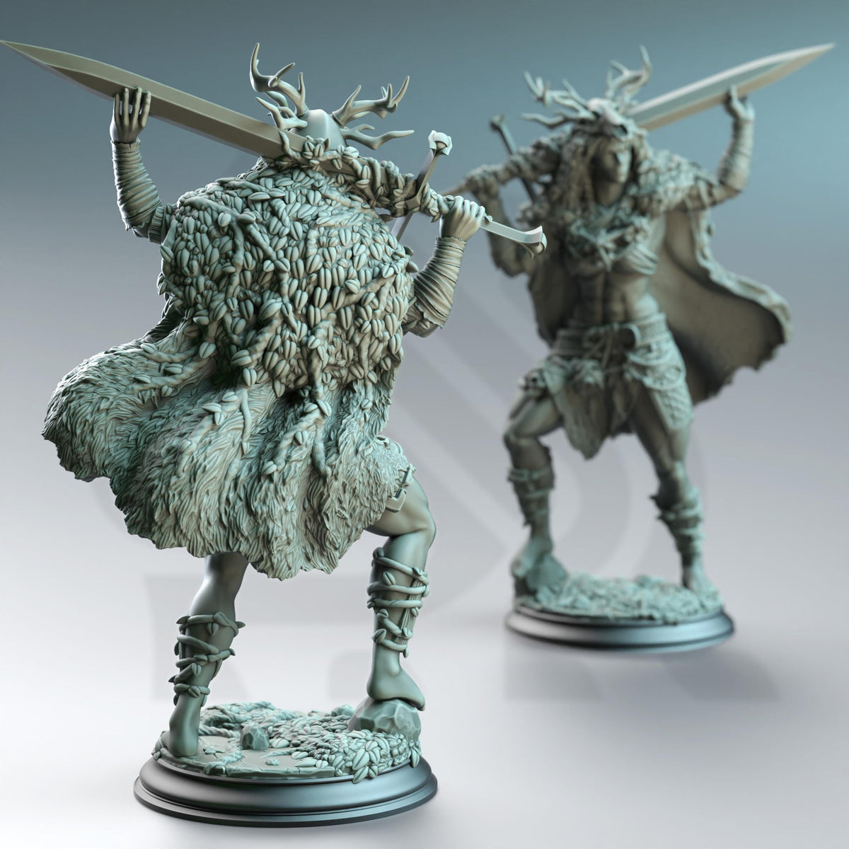 Goliath Fey Barbarian - Aram'ra 32mm Resin Miniature D&D 3D Print DND Forest