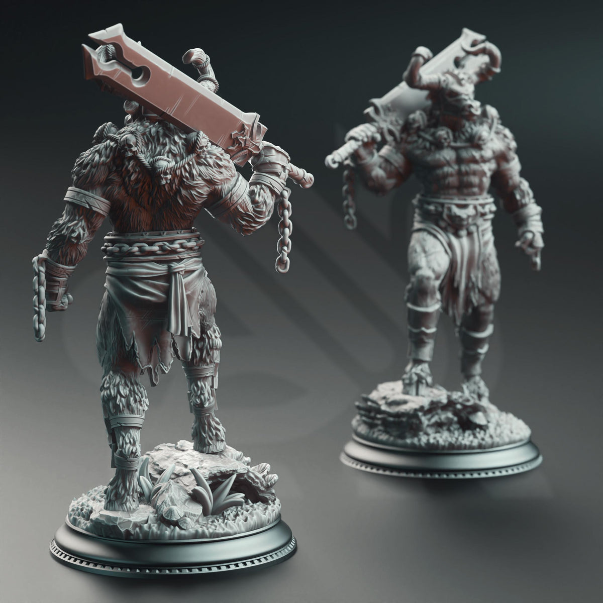 Minotaur Warriors of the Labrinth's Depths 32mm Resin Miniature D&D 3D Print DND Grimdark