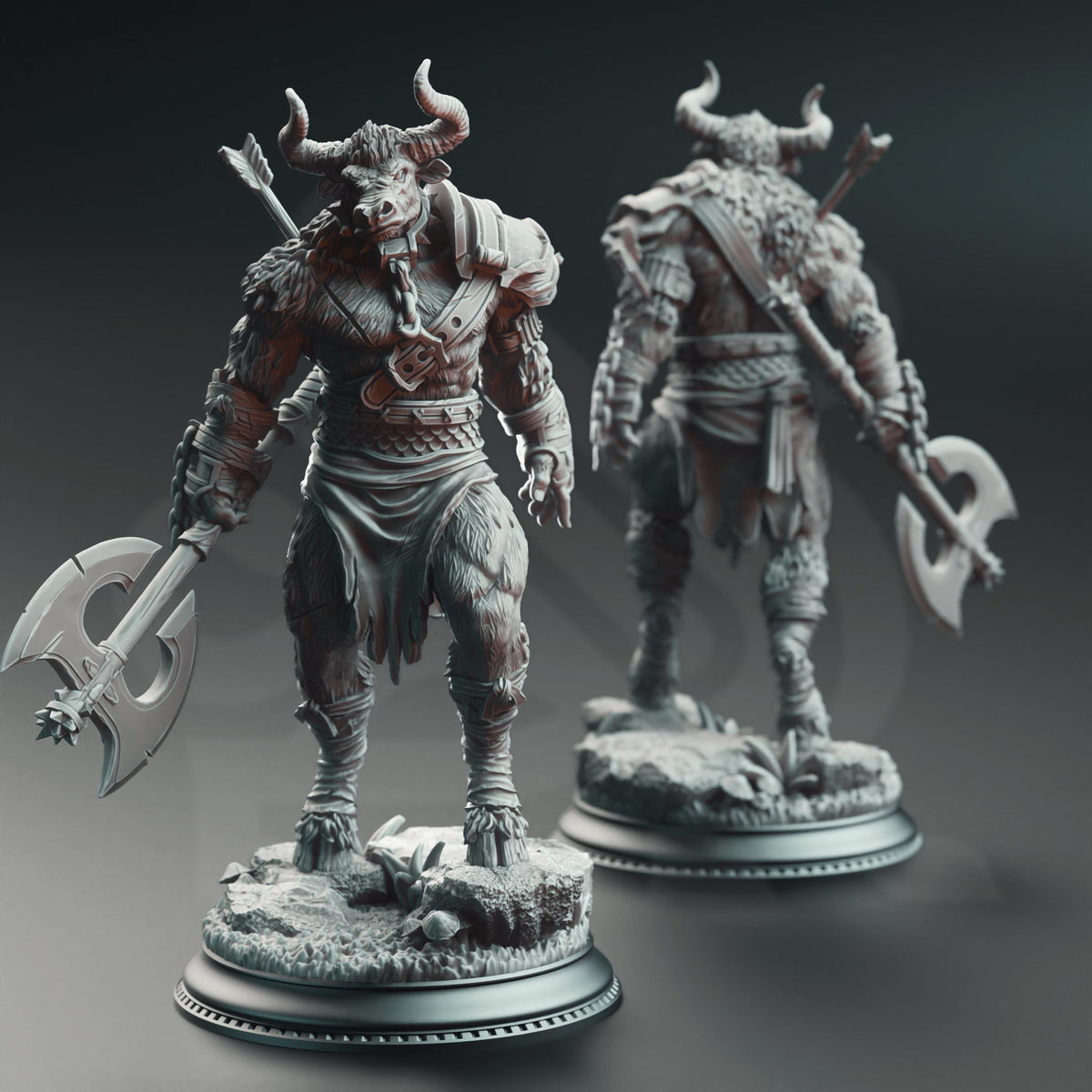Minotaur Warriors of the Labrinth's Depths 32mm Resin Miniature D&D 3D Print DND Grimdark