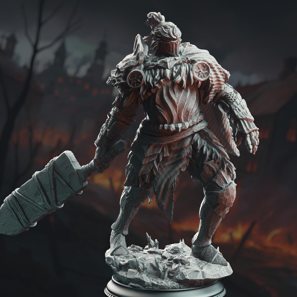 Goliath Knight Executioner - Buderim "Shakes-the-Ground" 32mm Resin Miniature D&D 3D Print DND Grimdark