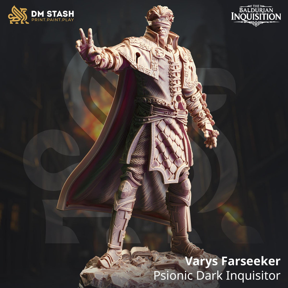 Half Elf Psionic - Varys Farseeker 32mm Resin Miniature D&D 3D Print DND Spanish